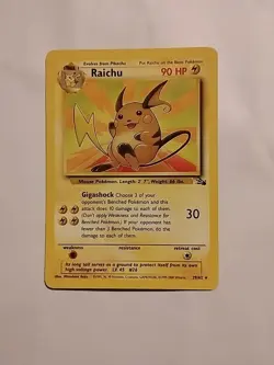 Pokemon TCG Raichu Fossil Card 29/62 Regular - Image 1