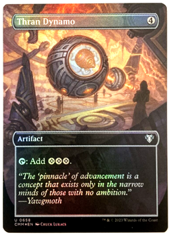 MTG Thran Dynamo *BORDERLESS FOIL* Commander Masters 0658 Pack Fresh - Image 1