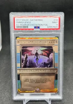 Omniscience Masterpiece Series: Amonkhet Invocations Foil PSA Grade 9 - Image 1