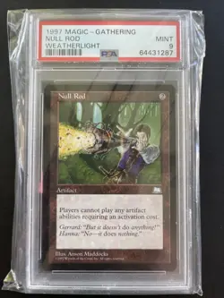 MTG Null Rod Weatherlight PSA 9 - Image 1