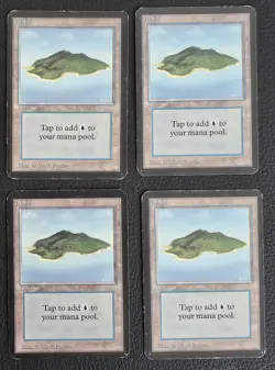 Island (B) x4 -Alpha Edition - HP Condition -MTG -FREE SHIPPING -Land - Image 1