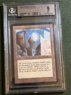 City in a Bottle Arabian Nights BGS 9 not CGC MTG Magic the Gathering L - Image 1