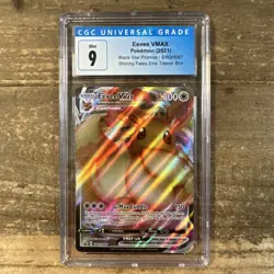 CGC 9 Mint Eevee VMAX SWSH087 Shining Fates ETB Promo Pokemon 2021 - Image 1