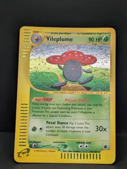 Vileplume 031/165 Expedition Base Set Holo Rare Pokemon TCG Nintendo vintage LP+ - Image 3