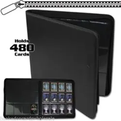 BCW Z-Folio BLACK 12 Pocket Zipper premium Binder Album Magic Yugioh Pokemon - Image 1