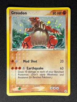 Groudon 102/101 Pokemon 2004 EX Hidden Legends-Secret Rare Holo -NM+ - Image 1