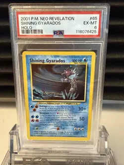 2001 POKEMON NEO REVELATION #65 SHINING GYARADOS-HOLO PSA 6 - Image 1