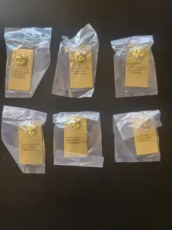 Pokemon League Kanto Gym Badge Pins WOTC Nintendo Lot Of 6 Vintage Sealed - Image 2