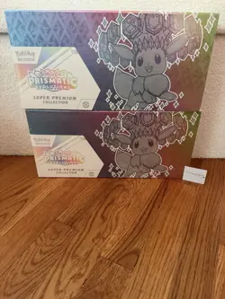 2-PACK Pokemon TCG Prismatic Evolutions Super Premium Collection Sealed Box - Image 1