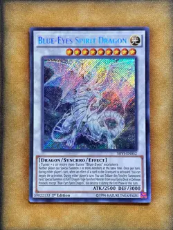 Yugioh Blue-Eyes Spirit Dragon SHVI-EN052 Secret Rare 1st Ed NM - Image 1