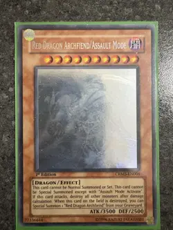 Yu-Gi-Oh Red Dragon Archfiend/Assault Mode CRMS-EN004 Ghost Rare 1st Edition - Image 3