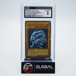 Blue Eyes White Dragon 2002 Yu-Gi-Oh 1st Ed Starter Deck Kaiba SDK-E001 UR CGC 3 - Image 1