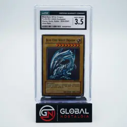 Blue Eyes White Dragon 2002 Yu-Gi-Oh Kaiba SDK-E001 UR CGC 3.5 - Image 1