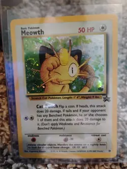 Pokemon TCG Meowth Black Star Promos Holo Card Game Boy - Image 3