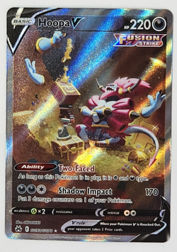 Pokemon TCG Card Hoopa V GG53/GG70 Crown Zenith: Galarian Gallery Holo New NM - Image 1