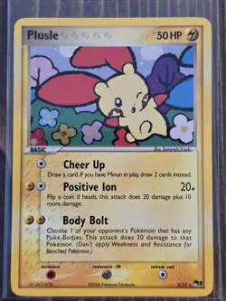 Plusle Pokemon TCG Pop Series 3 Promo Card 5/17 Excellent Condition - Image 1