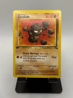 Pokemon Geodude 1st Edition Fossil Regular Card 47/62 NM - Image 1