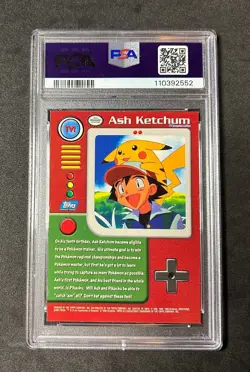 PSA 9 MINT Ash Ketchum Holo TOPPS TV #TV1 Pokemon Card TCG - Image 2