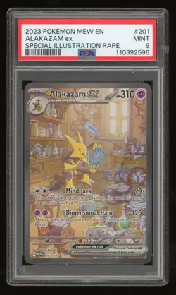 PSA 9 MINT Alakazam EX SIR 151 English #201 Pokemon Card TCG - Image 1