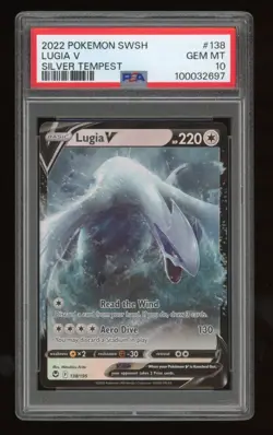 PSA 10 GEM MINT Lugia V Silver Tempest #138 Pokemon Card TCG - Image 1