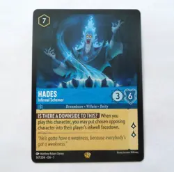 LORCANA TCG CARDS Single Hades Infernal Schemer Legendary Non Foil - Image 1