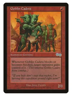 Goblin Cadets MTG Urza's Saga Uncommon LP Lightly Played Single Card - Image 1