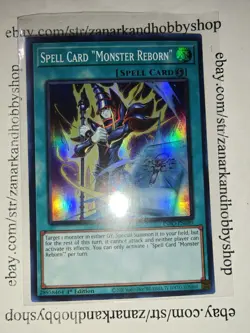 YuGiOh Spell Card "Monster Reborn" INFO-EN099 Super Rare - Image 1