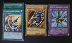 Yugioh x4 Card Set Gaia The Fierce Knight Dragon Champion Spiral Spear Strike MP - Image 1