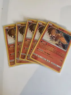 5x Sealed Shining Ho-Oh SM70 Holo Pokemon Cards - Image 1