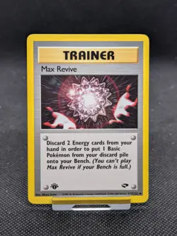 Pokemon Card Max Revive Gym Challenge 1st Edition 117/132 WOTC NM - Image 1