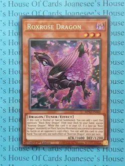 Roxrose Dragon MP22-EN060 Prismatic Secret Rare Yu-Gi-Oh Card 1st Edition New - Image 1