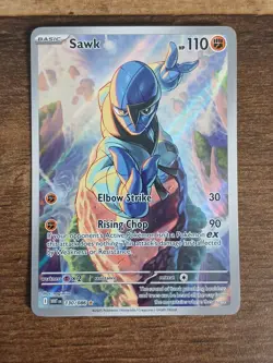 Pokemon TCG Sawk 130/086 Illustration Rare Scarlet & Violet White Flare NM/M - Image 1