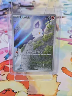 Litwick 101/086 Pokemon White Flare Illustration Rare Full Art Holo NM - Image 1