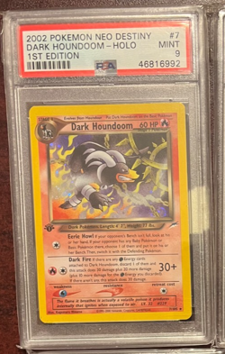 Pokemon 1st Edition HOLO DARK HOUNDOOM 2002 Neo Destiny PSA 9 MINT - Image 1