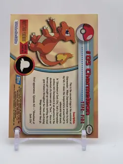 1999 Topps Pokemon TCG Charmeleon #05 Non-Holo Blue Logo TV Series 1 - Image 2