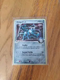 2009 Pokemon Platinum Dialga G-Holo 7/127 Crosshatch Pokemon League - NM - Image 3
