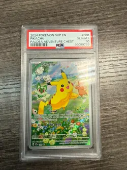 2024 Pokemon Pikachu SVP #088 Paldea Adventure Chest PSA 10 True GEM MINT - Image 1