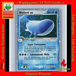 Wailord ex - Pokemon Karte TCG 100/100 Rare Holo ex EX Sandsturm /M35 - Image 1