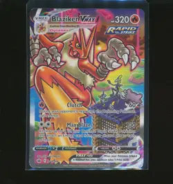 2021 POKEMON CHILLING REIGN #201/198 BLAZIKEN VMAX SECRET RARE *DAMAGED* - Image 1