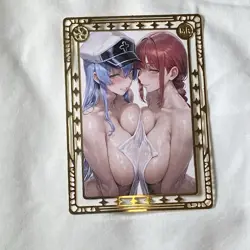MR Waifu Anime Girl Metal Frame Trading Card - Limited Fan Art Collectible #1 - Image 1