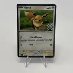 EEVEE 133/165 Pokemon TCG Holiday Calendar 2025 Holo Festive Stamp Promo Card - Image 1