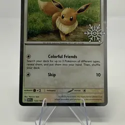 EEVEE 133/165 Pokemon TCG Holiday Calendar 2025 Holo Festive Stamp Promo Card - Image 3