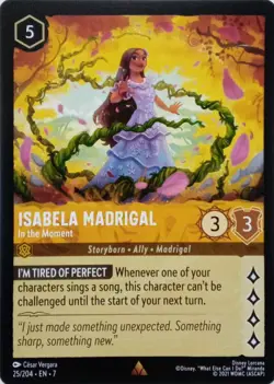 25/204 ISABELLA MADRIGAL IN THE MOMENT EN7 RARE DISNEY LORCANA CARD - Image 1