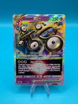Pokemon Card Unown VSTAR 066/195 Silver Tempest Half Art Ultra Rare Near Mint - Image 1