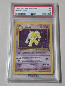 Hypno 8/62 Fossil Holo Holographic Rare Vintage 1999 WOTC Pokemon Card Psa 7 - Image 1