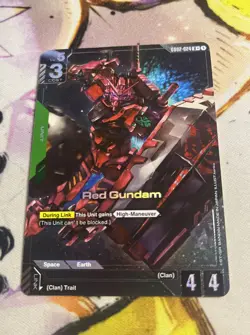 Gundam Card Game Red Gundam GD02-024 R+ Dual Impact Alt Art - Image 1