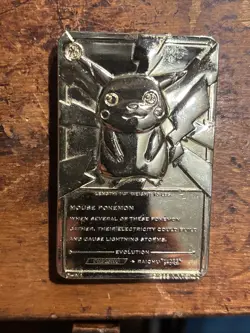 Pokemon 23K Gold Plated PIKACHU Trading Card 1999 Burger King Limited Edition - Image 1
