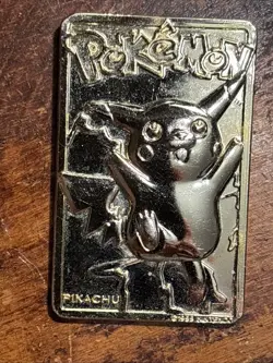 Pokemon 23K Gold Plated PIKACHU Trading Card 1999 Burger King Limited Edition - Image 4