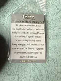 Pokemon 1999 Pikachu Gold Plated Card Burger King Promo With Certificate - Image 2