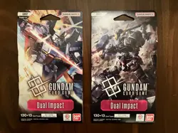 Gundam Card Game Dual Impact Sleeved Booster Packs x2 GD02 English New Sealed - Image 1